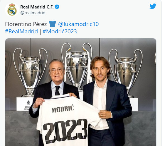Real Madrid: Luca Modric rempile jusqu’en juin 2023