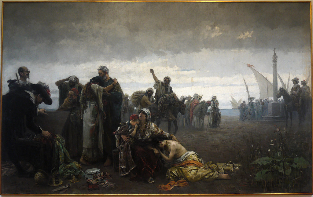 L'Expulsion des Maures, 1894, est un tableau de Gabriel Puig Roda exposé au musée de Castellón de la Plana en Espagne. / Ph. Flickr