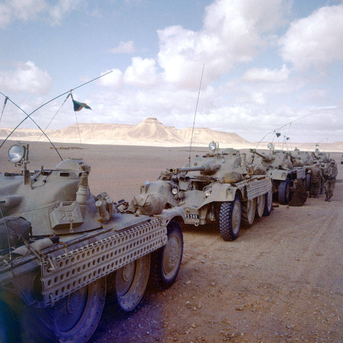 Des engins blindés de reconnaissance (EBR) de l'armée française utilisés dans l'opération Écouvillon. / Ph. ECPAD