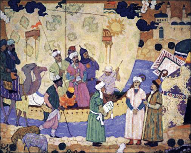 Une illustration du voyage d'Ibn Fadlan. / Ph. DR