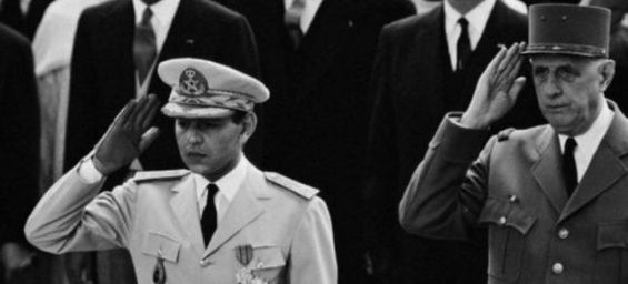 Feu le roi Hassan II et le général de Gaulle en France le 26 Juin 1963. / Ph. DR