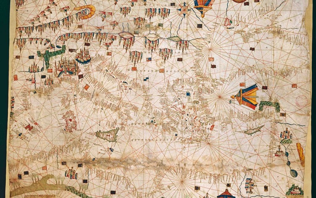 Représentation d'une carte de la Méditerranée médiévale / DR.