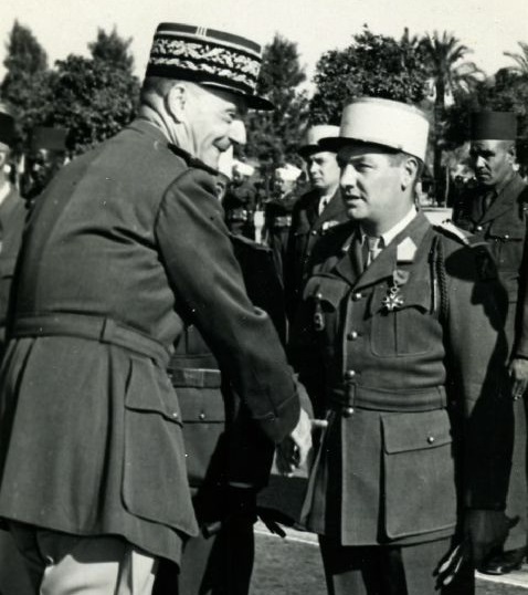 Le général d’Hauteville, chef de région à Marrakech, liquidé par le «Réseau d’El Fetouaki», le 20 juin 1954. / Ph. mangin2marrakech