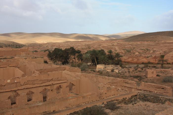 Vue depuis le Fort Bou Jerif sur l'Oued Assaka./Ph.DR