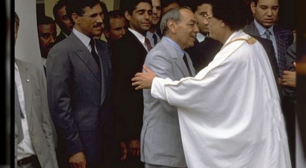 Kadhafi et Hassan II. / Ph. DR