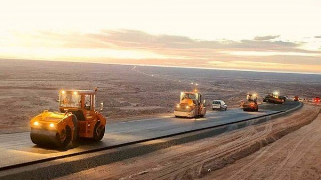 Voie express Tiznit - Dakhla - Sahara marocain - Chantier - Travaux - Infrastructures routières Provinces du sud