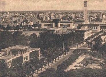 Le boulevard Gouraud et les bâtiments administratifs de Casablanca en 1920. /DR