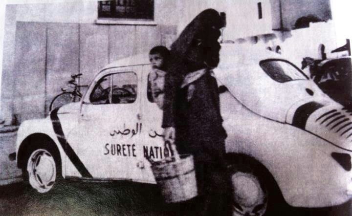Une voiture de la sûreté nationale marocaine dans les années 1950. / Ph. DR