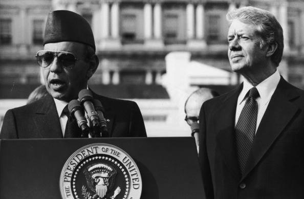 Hassan II avec Jimmy Carter lors de sa visite aux Etats-Unis en novembre 1978 / DR