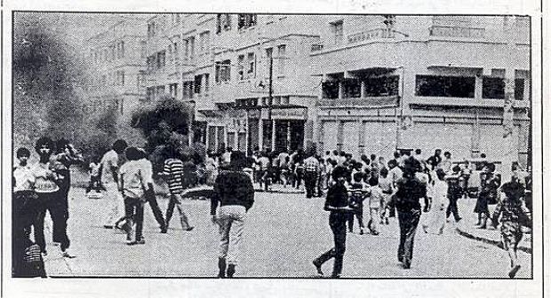 Une photo de la manifestation du 23 mars 1965 à Casablanca. / Ph. DR