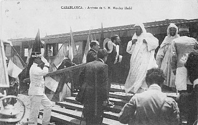 Arrivée du sultan Moulay Abdelhafid à Casablanca en novembre 1911. / Ph.Emsomipy
