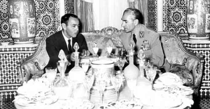 Hassan II et le Shah Mohammad Reza Pahlavi. / Ph. DR